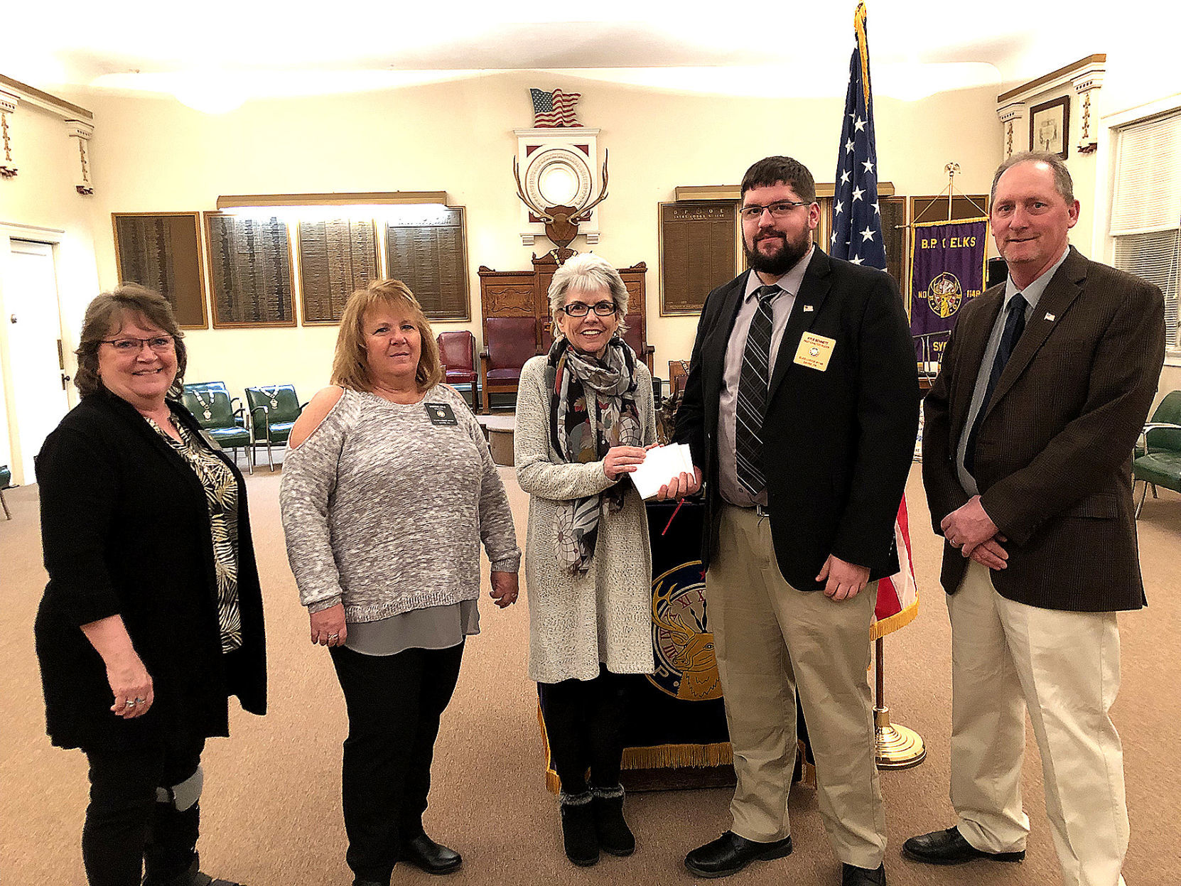 Sayre Elks donates to The Bridge